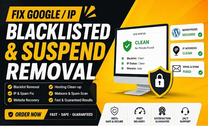remove google blacklist, clean malware and restore traffic