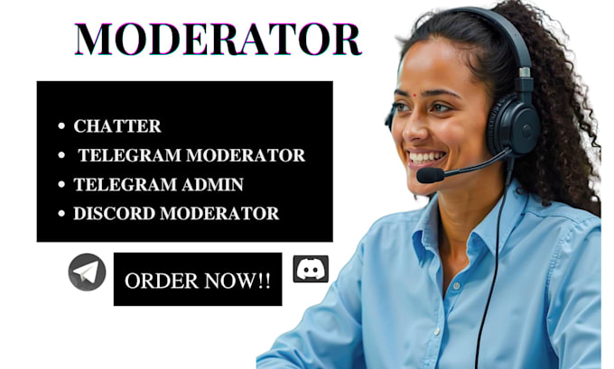 be your nft discord moderator, telegram chatter, admin and community manager