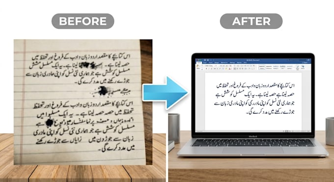 type urdu and english documents with 100 percent accuracy