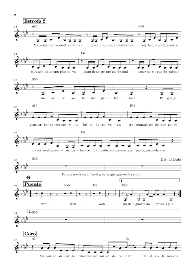 create a professional lead sheet and music transcription