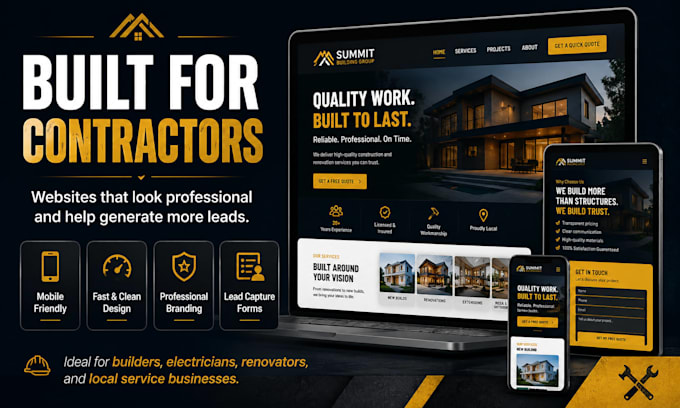 build a professional construction website for your business