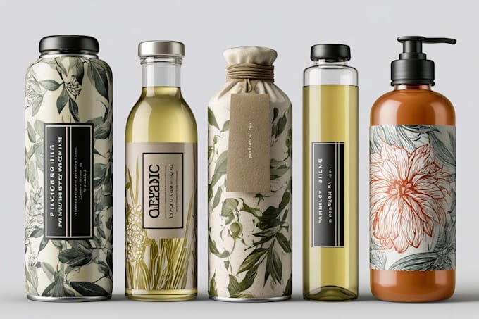 design modern cosmetic label design packaging