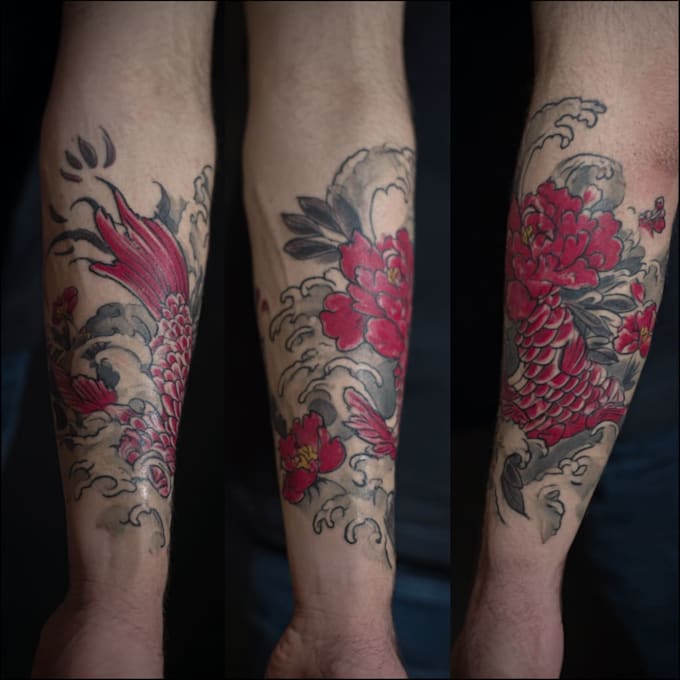 design dark japanese or tattoo art