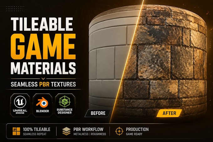 create seamless pbr textures and tileable materials for your 3d models