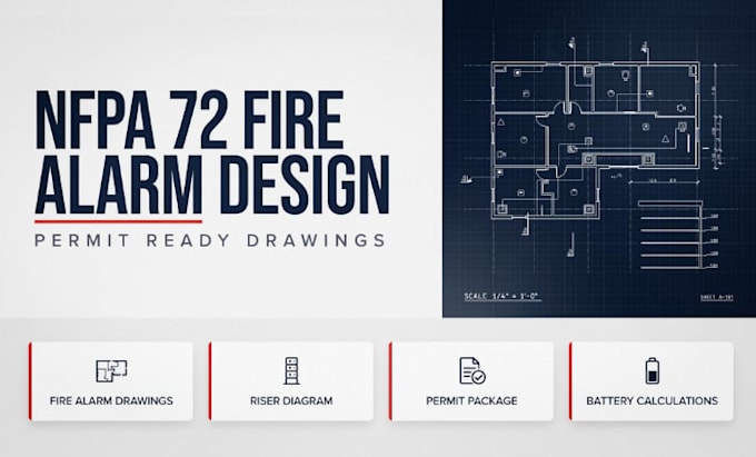 design nfpa 72 fire alarm permit drawings with riser diagram