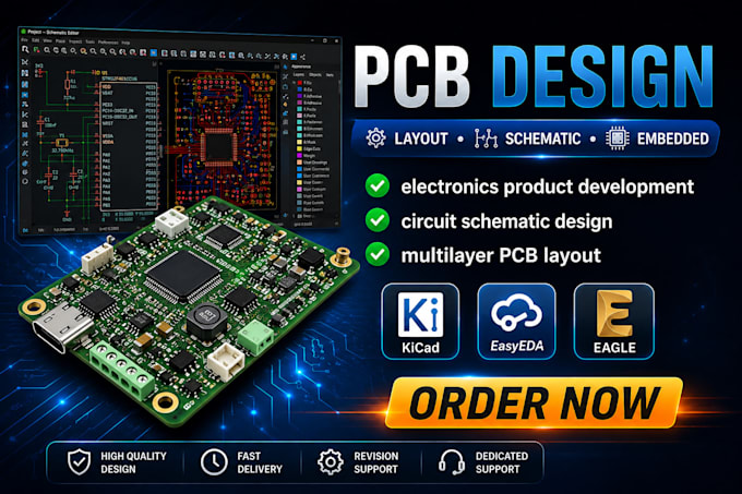 design printed circuit board pcb, flexible pcb, fpc, rigid flex pcb, schematic