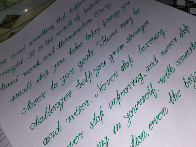 provide neat and professional handwriting services