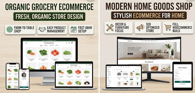 design a responsive wordpress website or woocommerce store