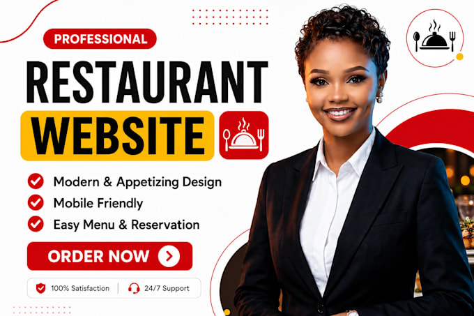 design mobile responsive restaurant website with online food ordering system