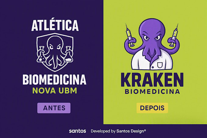 create unique kraken logo with custom concepts and unlimited