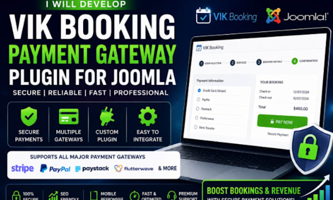 develop vik booking payment gateway plugin for joomla