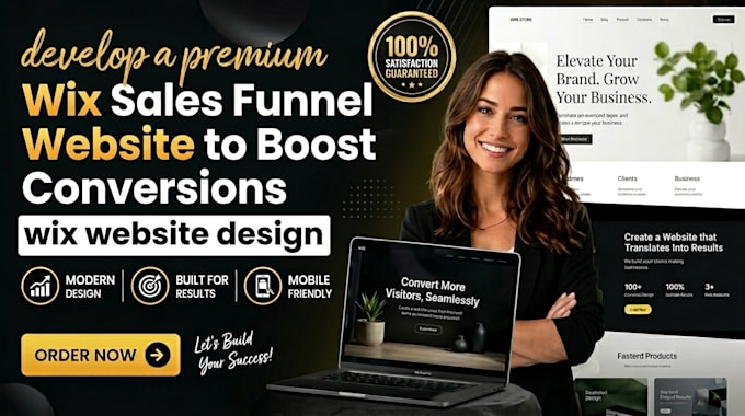 develop a premium wix sales funnel website to boost conversions
