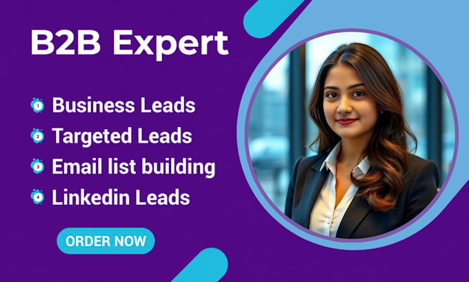do b2b lead generation, data entry and email list building