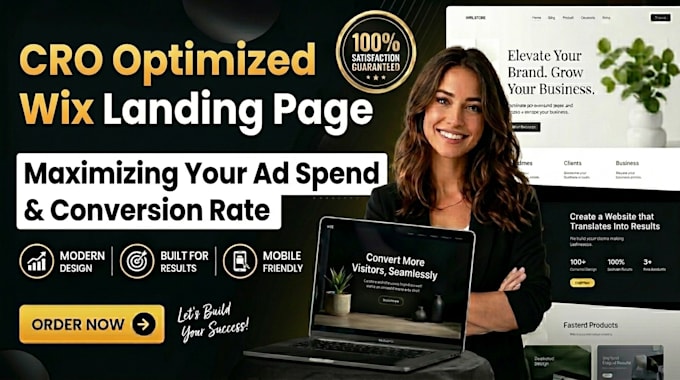 create a cro optimized wix landing page for your product or service