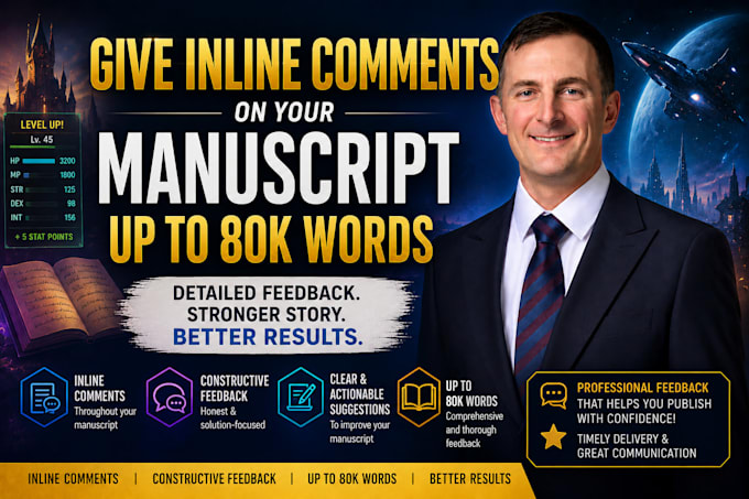 give inline comments on your manuscript up to 80k words