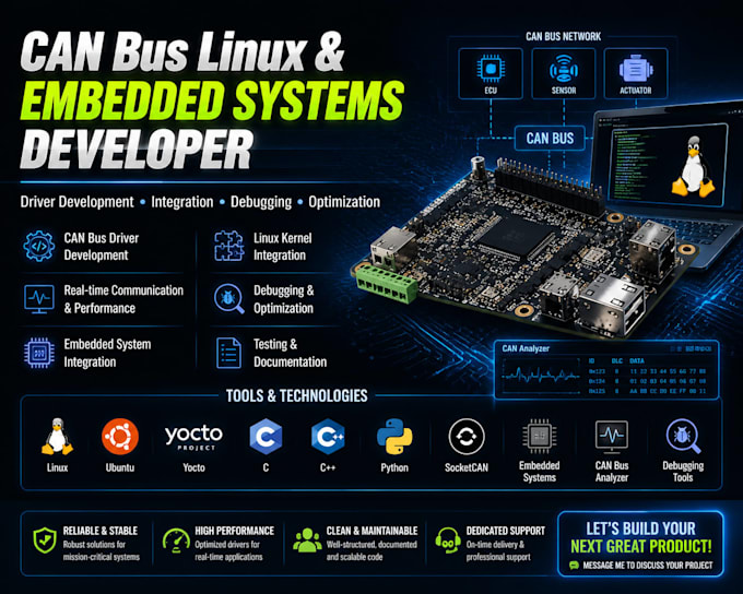 develop can bus linux solutions for embedded systems
