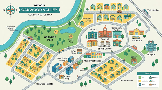 design custom vector maps and cartography illustrations
