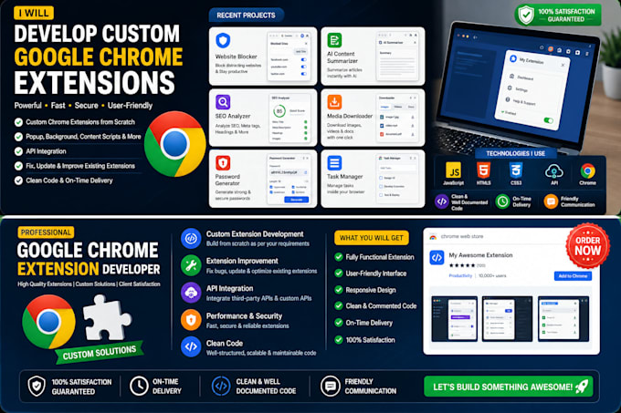 develop custom google chrome extensions