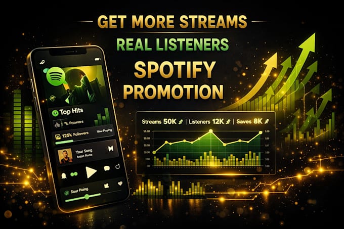 boost your spotify streams with organic promotion and real listeners
