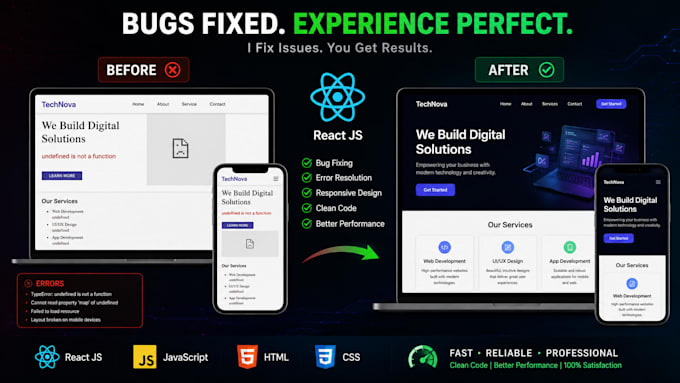 solve react js frontend development issues