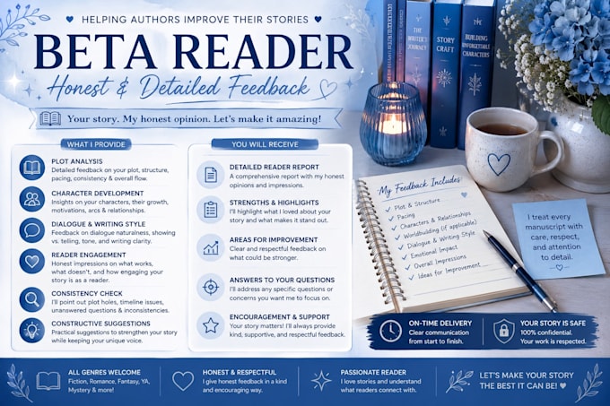 be your beta reader and provide honest feedback