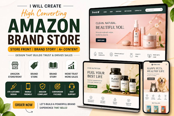 design amazon branding, listing and storefront designs
