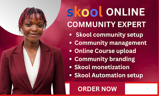setup skool online community skool online course creation skool community manage