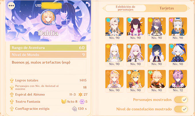 manage your genshin account