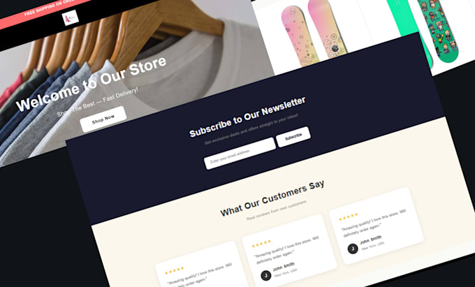 create custom shopify sections and bug fixing