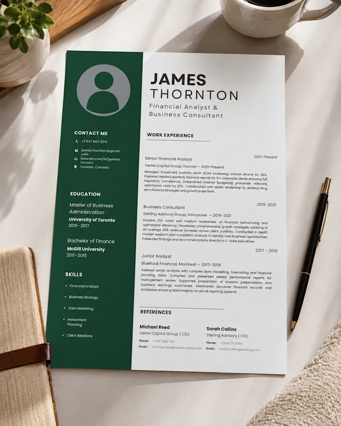 write and design modern ats resume design for IT, healthcare, rush, engineering