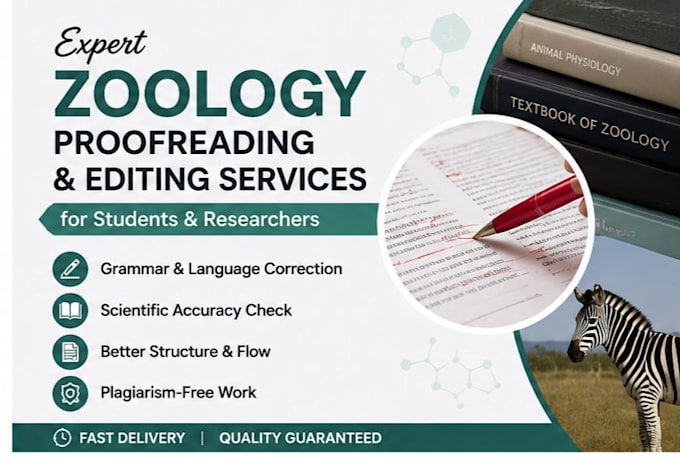 provide zoology a editing, and proofreading service