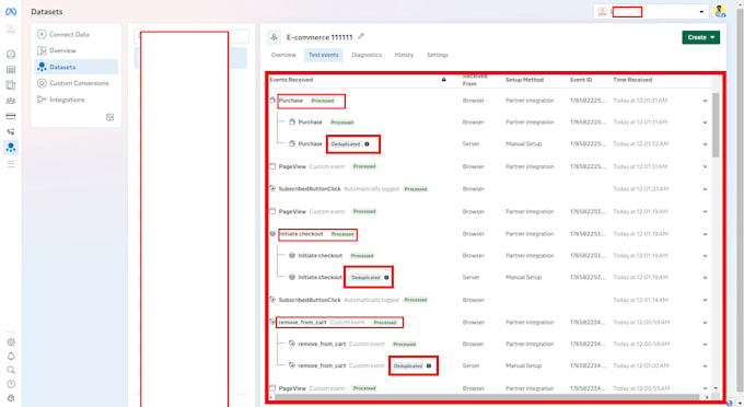 fix or setup meta facebook pixel, conversion API, server side tracking