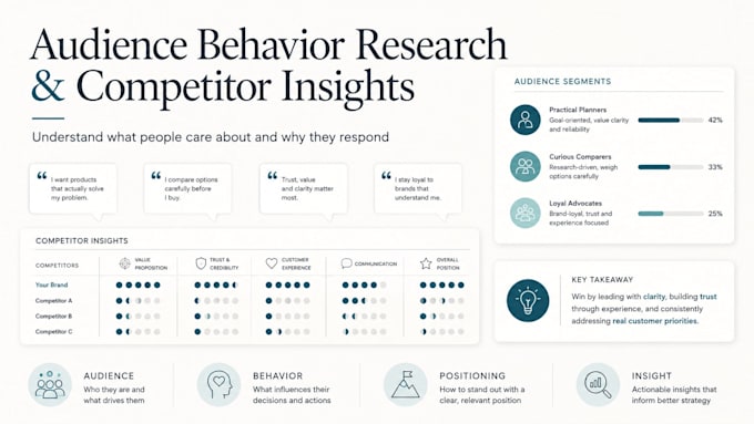 analyze your audience behavior and competitor positioning using psychology
