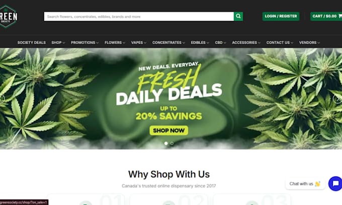 design a professional cannabis, cbd, hemp, dispensary and marijuana website