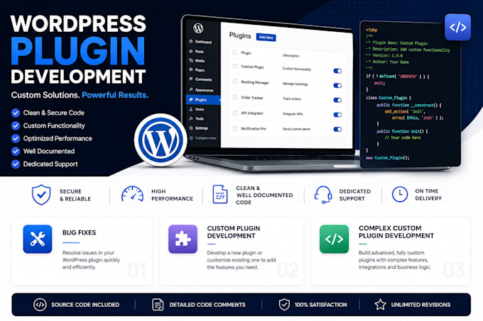 develop or modify custom wordpress plugins for your website