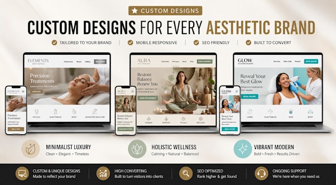 design a stunning medical spa website for your highend aesthetic clinic