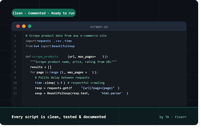 write custom python scripts for automation