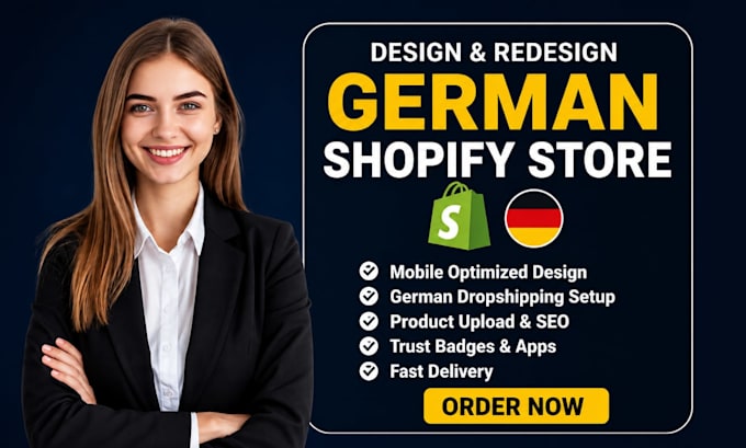 design redesign german dropshipping store german shopify website deutsch website