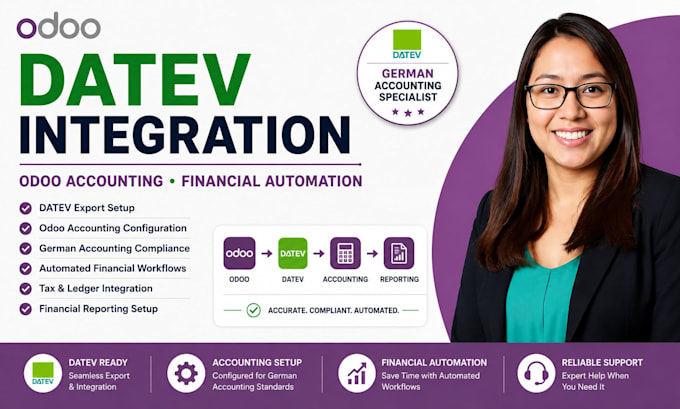 odoo datev integration accounting setup and financial automation