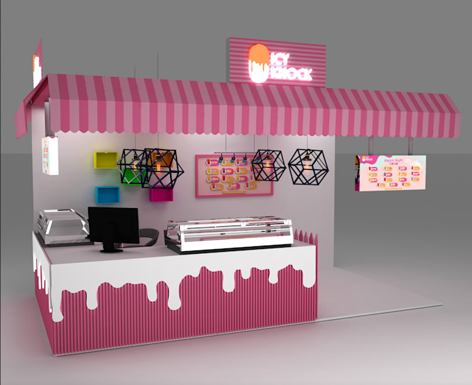 create professional 3d posm, kiosk and retail display designs