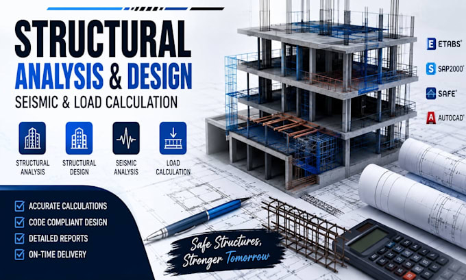 do structural analysis, structural design and seismic load calculation