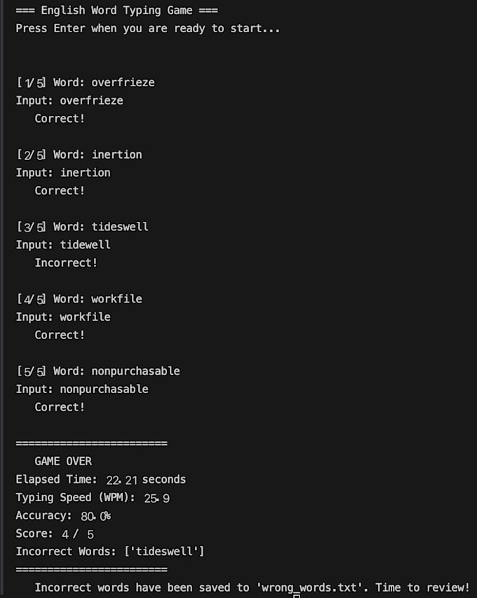develop a custom python cli script, mini game, or automation tool