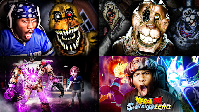 create a high quality horror gaming thumbnail