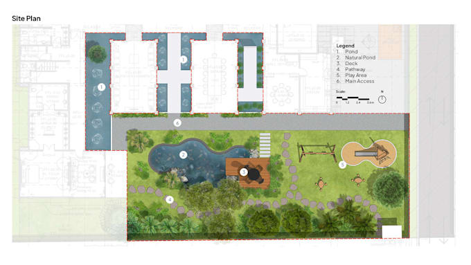 render landscape site plan and master plan