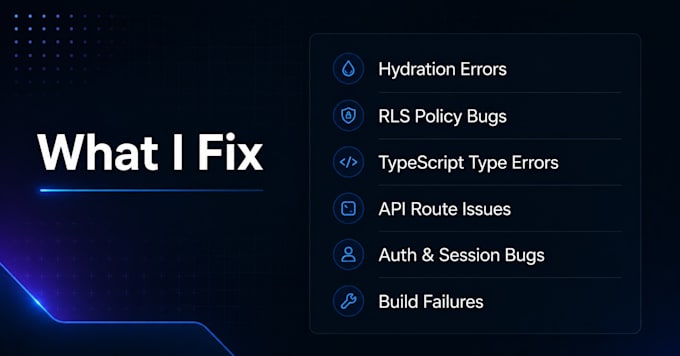 nextjs react supabase bugs with root cause report