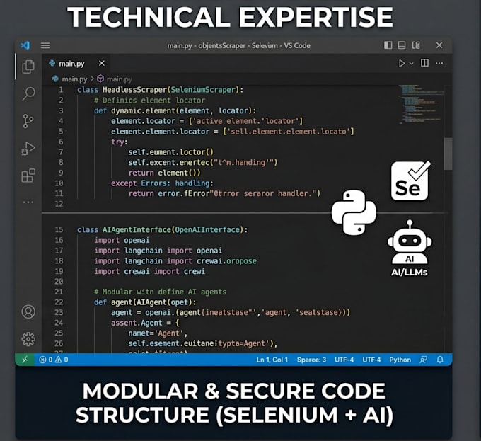 build custom python automation scripts and web scrapers
