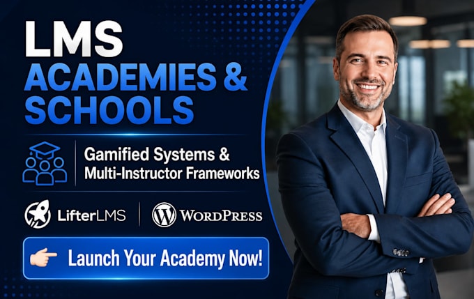 build a premium wordpress lifterlms website for online academy edtech platform