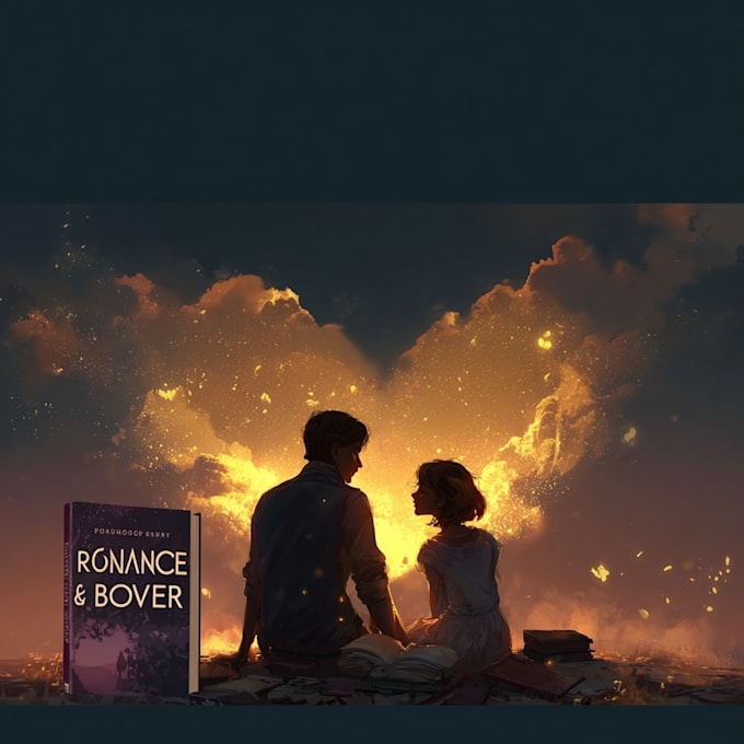 design a printready romance book cover or ebook