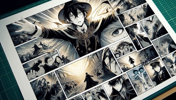 draw high quality manga page and comic scenes