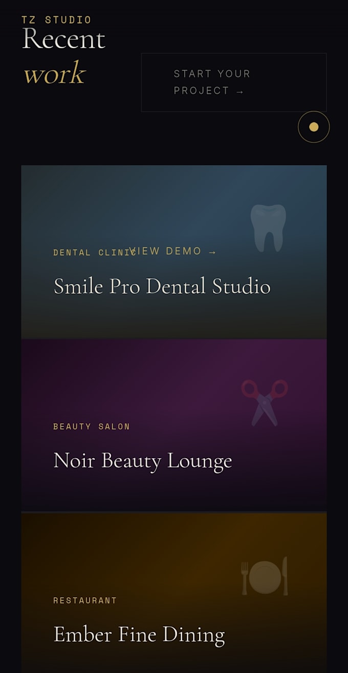 build a cinematic animated website for your business